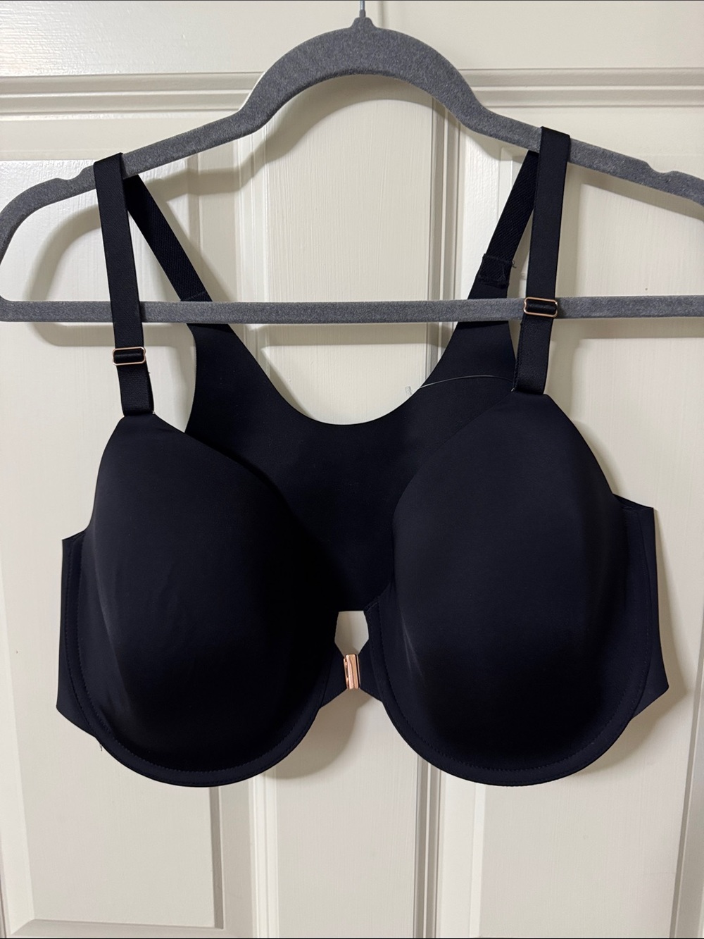 Soma Black Full-Coverage Front-Close Smooth Bra